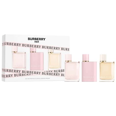burberry her mini perfume set